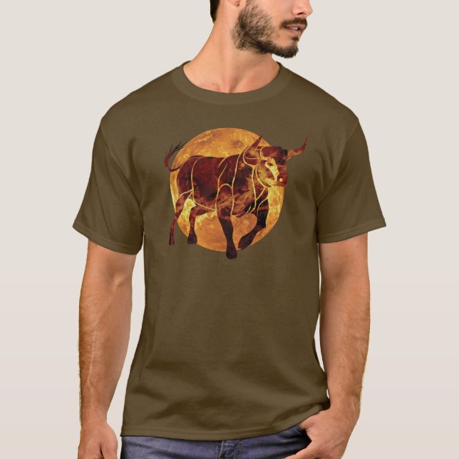 Taurus Zodiac-tecken T Shirt (Framsida)