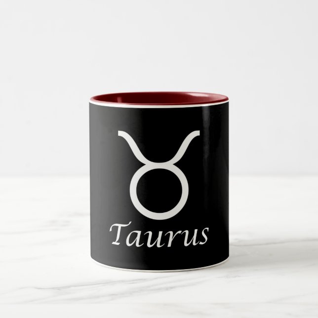 "Taurus" Zodiac-tecken Två-Tonad Mugg (Center)