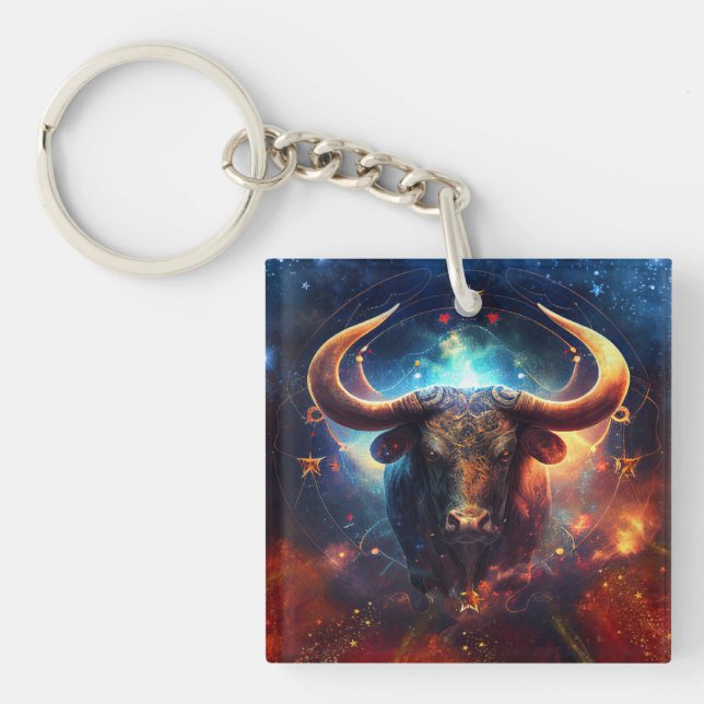 Taurus Zodiac-tecken Vattenfärgsdesign (Framsidan)