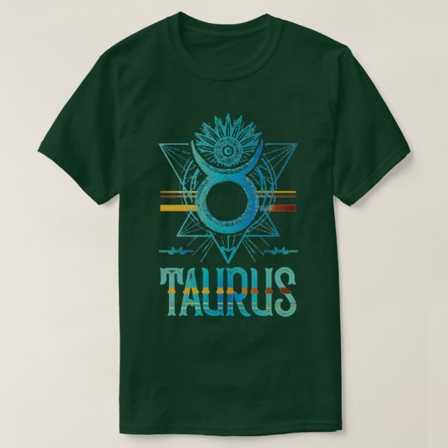Taurus Zodiac-teckendesign T Shirt (Design framsida)