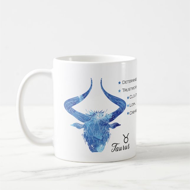 Taurus Zodiac Traits Mugg (Vänster)