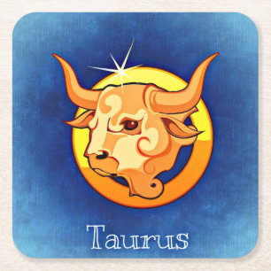 taurus zodiac underlägg papper kvadrat