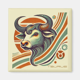 Taurus Zodiac Vintage Magnet