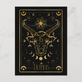 Taurus zodiac vykort