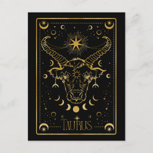 Taurus zodiac vykort