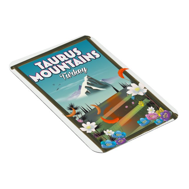 Taurusbergen Turkiet-reseaffisch. Magnet (Högersidan)