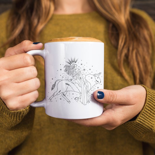 TaurusGirl 15oz Svart Kant Mugg (Skapare uppladdad)
