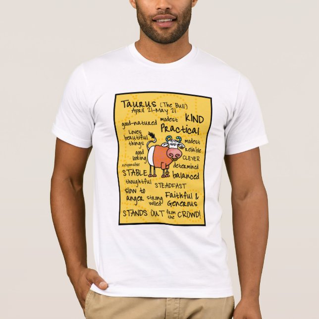 tauruswordcloudskjorta tee (Framsida)