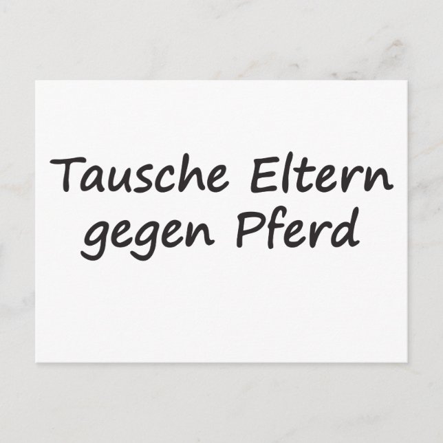 Tausche Eltern gegen Pferd Vykort (Framsida)