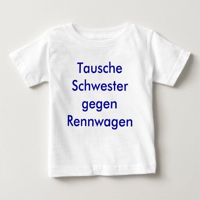 Tausche Schwester gegen Rennwagen T-shirt (Framsida)