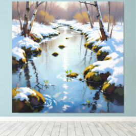 Tauwetter am Meadow Brook  Canvastryck