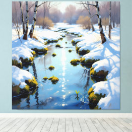 Tauwetter am Meadow Brook  Canvastryck