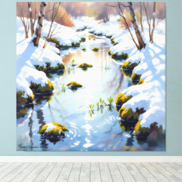 Tauwetter am Meadow Brook  Canvastryck