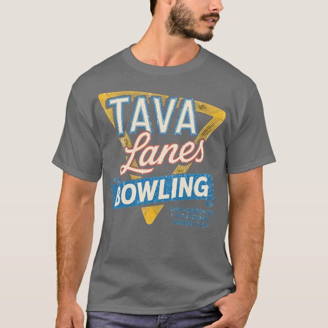 Tava Lanes Bowling T Shirt (Framsida)