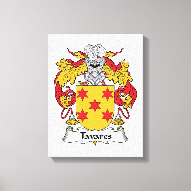 Tavares Family Crest Canvastryck (Framsida)