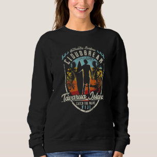 Tavarua Beach Surf Spot Vintage Retro Surfer Män W T Shirt