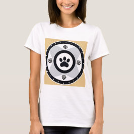 Tavavtryck Med Dekorativa Element T Shirt