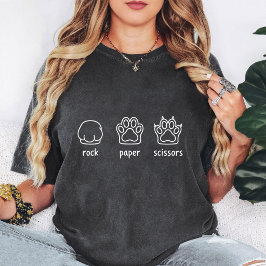 Tavavtryck Sten Sax Påse Roligt Present För Djurfa T Shirt