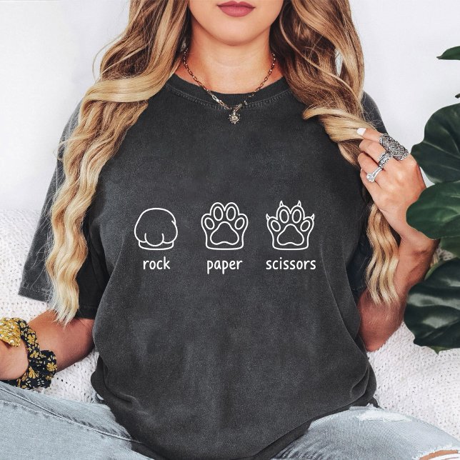 Tavavtryck Sten Sax Påse Roligt Present För Djurfa T Shirt (Skapare uppladdad)