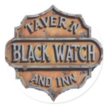 Tavern & Inn (Metall-tecken för svart bevakning)