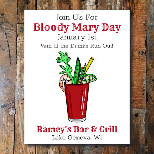 Tavern Promoting Poster för Bloody Mary Day