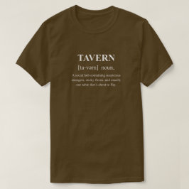 Tavern Roligt RPG-spel Definition Med Vit Text T Shirt