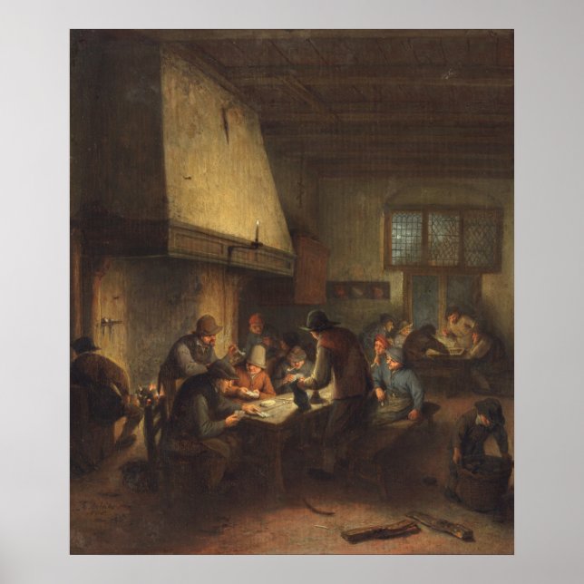Tavern Scene - Adriaen van Ostade Fine Art Poster (Framsidan)