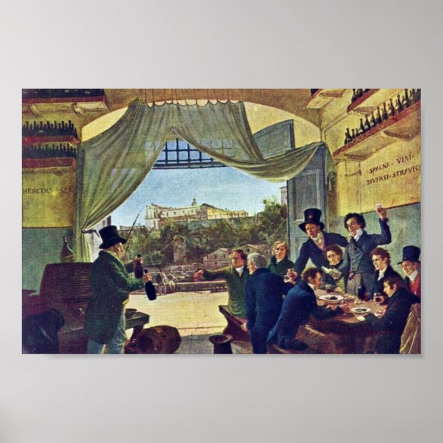 Tavern Scene av Cornelius Peter Von (bästa kvalite Poster (Framsidan)
