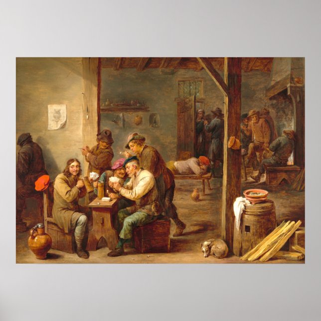 Tavern Scene - David Teniers Fine Art Poster (Framsidan)