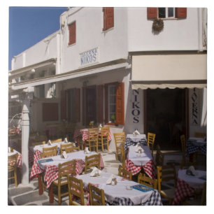 Taverna Nikos, Mykonos, Kykladerna, Grekland Kakelplatta