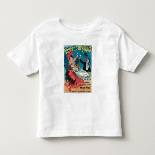 Taverne Olympia befordrings- affisch T-shirt (Framsida)