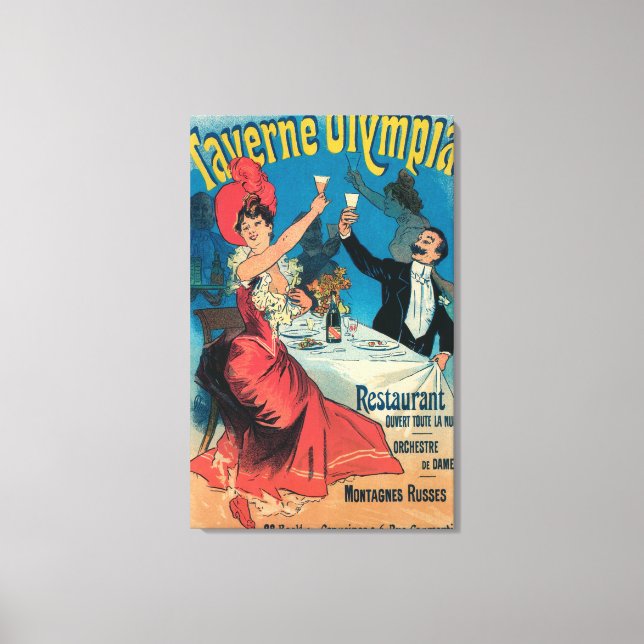 Taverne Olympia-Poster Canvastryck (Framsida)
