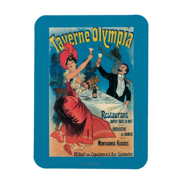 Taverne Olympia-Poster Magnet (Vertikal)