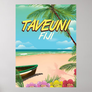 Taveuni Fiji-reseaffisch Poster
