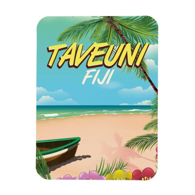 Taveuni Fiji resemålkningaffisch Magnet (Vertikal)