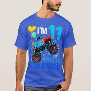 Tävla 11:e födelsedagen Boy Blaze Car 11 år Monste T Shirt