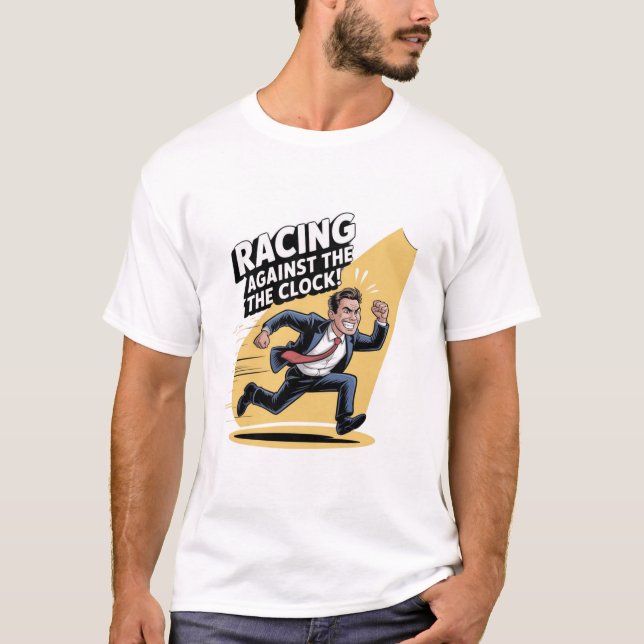 Tävla alltid mot klockan t shirt (Framsida)