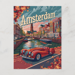 Tävla av Amsterdams vintage Vykort