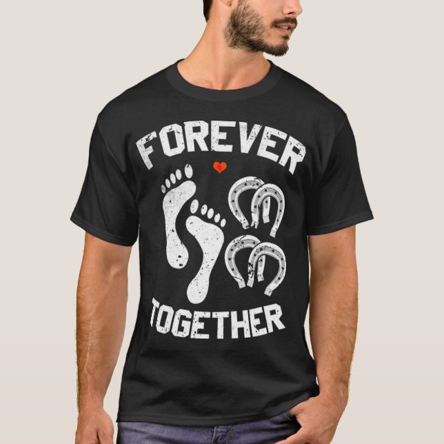Tävla av häst med häst som blocksberg t shirt (Framsida)