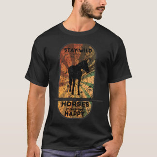 Tävla av häst med hästhäst t shirt