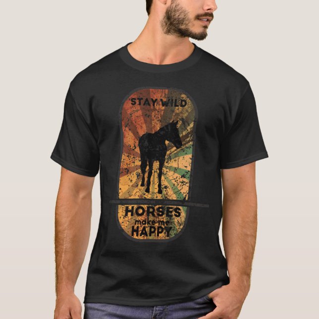 Tävla av häst med hästhäst t shirt (Framsida)