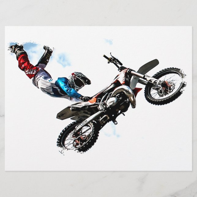 tävla av motorcykelns biker för akrobatisk idrott (Framsida)