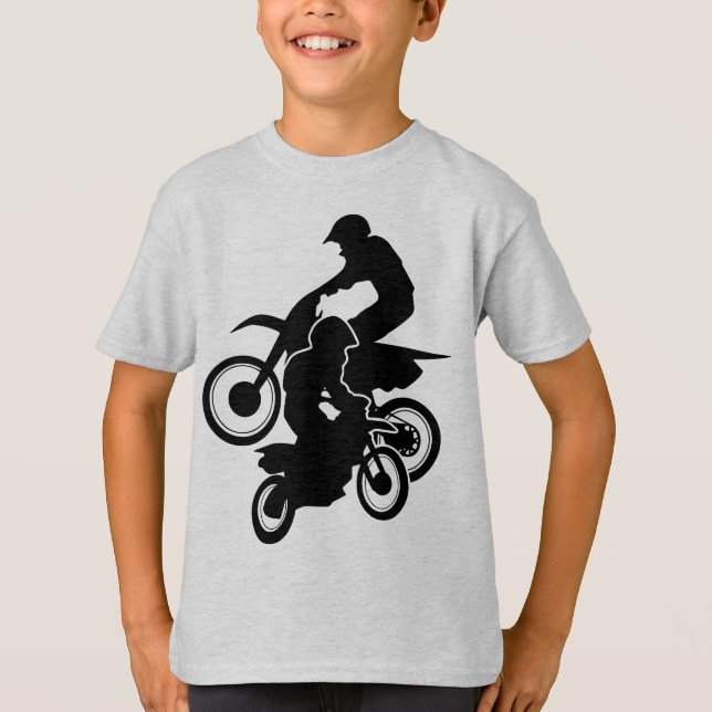 Tävla av motorcyklar på väg t shirt (Framsida)