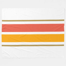 Tävla av Orange med fetstil Rand på vit Gult Fleecefilt