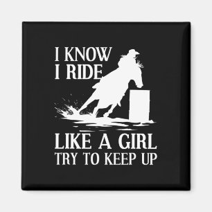 Tävla av rrel-gåva till kvinnor Girls Horse Racer Magnet