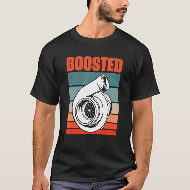 Tävla av Turbo Car Boosted Car Älskare T Shirt (Framsida)
