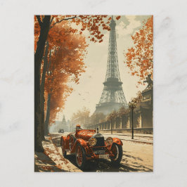 tävla av vintage i Paris Vykort
