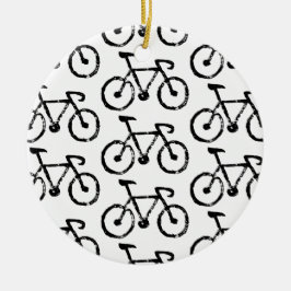 Tävla Bike Print Ceramic Ornament
