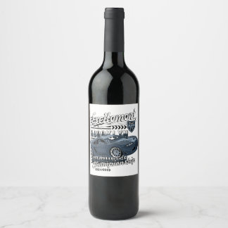Tävla bil _ Motor Vinflaska Etikett