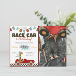 Tävla bil - snabb födelsedagsinbjudan med foto inbjudningar
